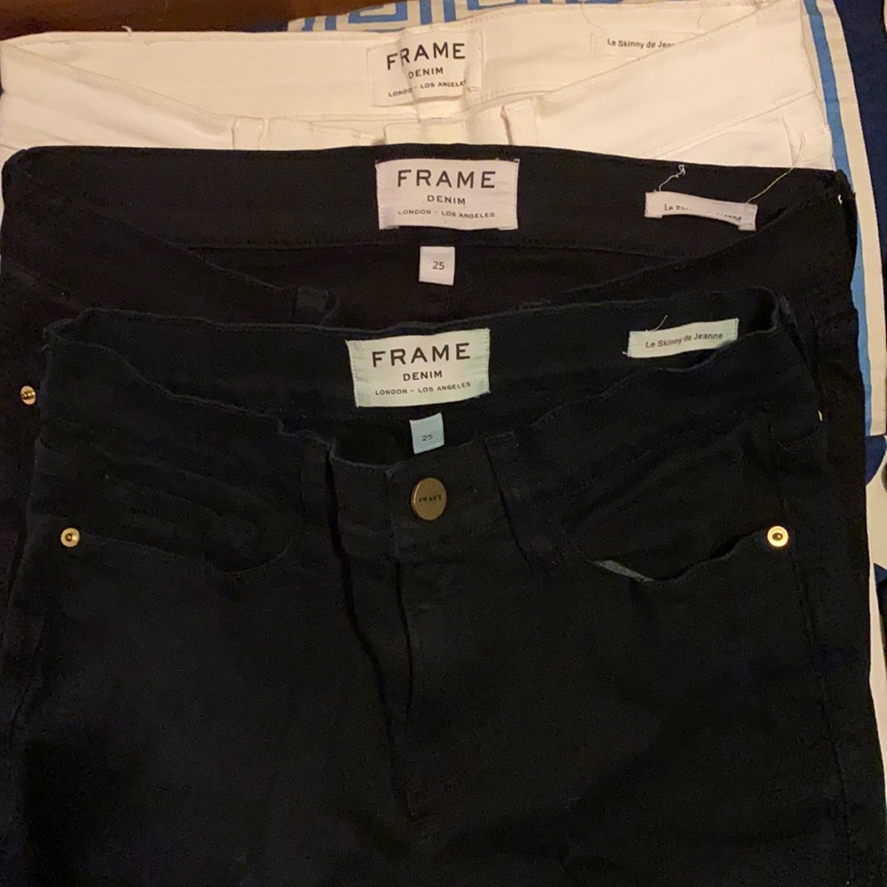 3 pairs Frame Le Skinny de Jeanne size 25